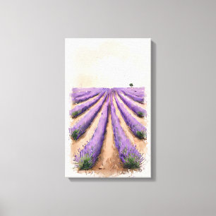 Toile étirée - Peinture de terrain lavande