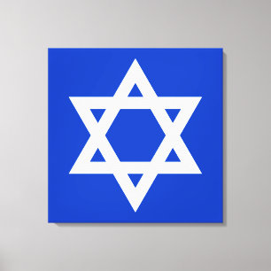Toile Étoile blanche et bleue de David