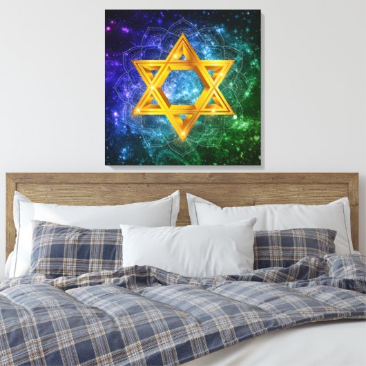 Toile Etoile de David Galaxy - Magen David Stretched (Insitu(Chambre))