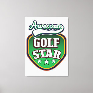 Toile Étoile de golf géniale