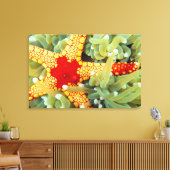 Toile Étoile de mer rouge et jaune 2 (Insitu(Salon))
