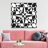 Toile étoile noire et blanche (Insitu(Salon))