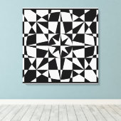 Toile étoile noire et blanche (Insitu (Plancher de Bois))