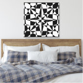 Toile étoile noire et blanche (Insitu(Chambre))