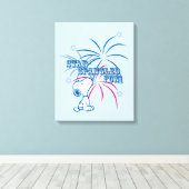 Toile Étoile Snoopy Fun Spangé (Insitu (Plancher de Bois))