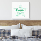 Toile Étoile verte jumelle (Insitu(Chambre))