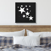 Toile Étoiles Blanches Star-Motif-Design Costume cadeau (Insitu(Chambre))