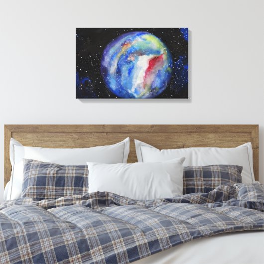Toile Étoiles de l'espace planète simple (Insitu(Chambre))