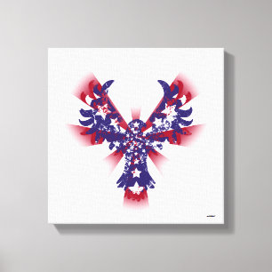 Toile Étoiles et rayures d'aigle américain