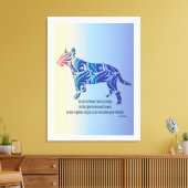 Toile Être comme ouragan et tigre BULL TERRIER art (Insitu(Salon))