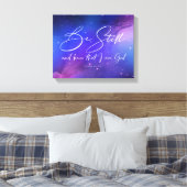 Toile Être encore et connaître Aquarelle Bible Verse Chr (Insitu(Chambre))