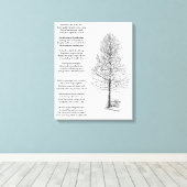 Toile Être fort Comme l'art des arbres et le poème (Insitu (Plancher de Bois))