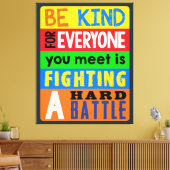 Toile Être gentil / Citation inspirante / Motivationnel (Insitu(Salon))