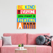 Toile Être gentil / Citation inspirante / Motivationnel (Insitu(Salon))