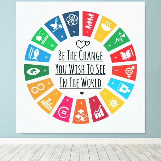 Toile Être le changement (Insitu (Plancher de Bois))