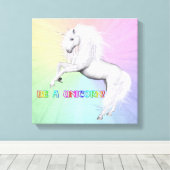 Toile Être une licorne (Insitu (Plancher de Bois))