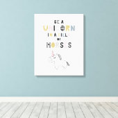 Toile Être Unicorne Dans Un Champ De Chevaux (Insitu (Plancher de Bois))
