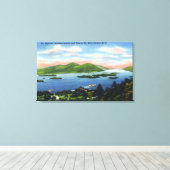 Toile Étroits, Cent Îles, Vue Langue Montagne (Insitu (Plancher de Bois))