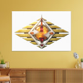 Toile Etude12. Passerelle 3d. (Insitu(Salon))