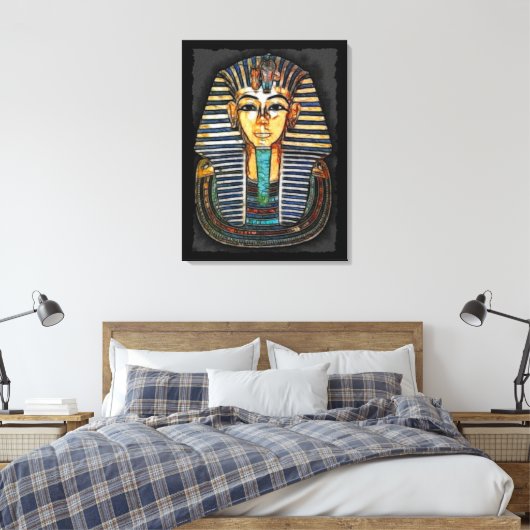 Toile Étude d'art égyptienne Pharaon Tutankhamen (Insitu(Chambre))