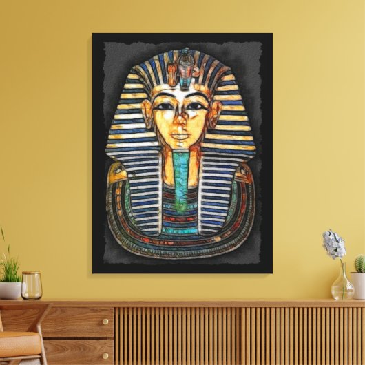 Toile Étude d'art égyptienne Pharaon Tutankhamen (Insitu(Salon))