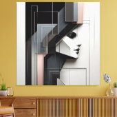 Toile Étude de portrait géométrique (Insitu(Salon))