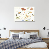 Toile Étude des insectes et des fleurs (Insitu(Chambre))