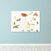 Toile Étude des insectes et des fleurs (Insitu (Plancher de Bois))