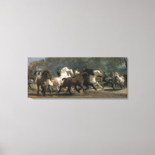 Toile Étude pour le marché du cheval, 1900