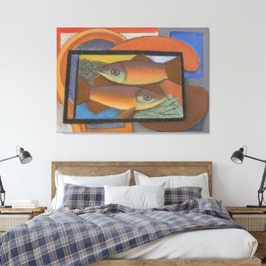 Toile Étude pour Poisson dans une vitrine (Insitu(Chambre))
