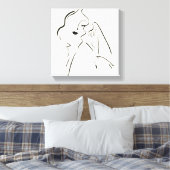 Toile Étude simple - Croquis d'une dame (Insitu(Chambre))