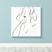 Toile Étude simple - Esquisse d'une femme (Insitu (Plancher de Bois))