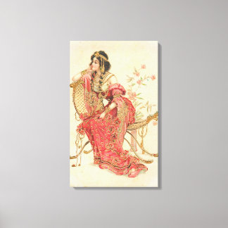 Toile Études vintages sur le glamour - Lady Sitting