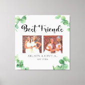 Toile Eucalyptus Best Friends 2 Photo Collage Script BFF (Recto)