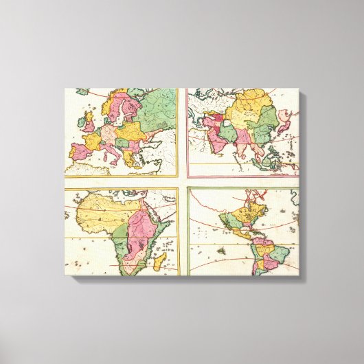 Toile Europe, Asie, Afrique, Amérique (Recto)