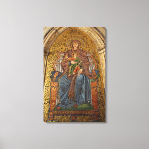 Toile Europe, Italie, Sicile, Taormine. Madone et enfant