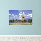 Toile Europe, Pays-Bas, Kinerdijk. Un moulin à vent est (Insitu (Plancher de Bois))