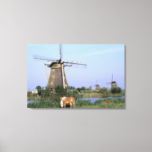 Toile Europe, Pays-Bas, Zuid Holland, Kinderdijk. 2