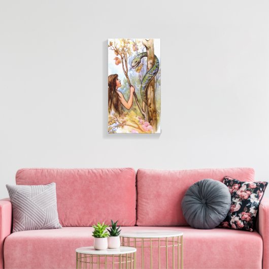 Toile Eve Et Le Serpent Canvas Imprimer (Insitu(Salon))