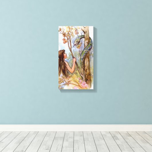 Toile Eve Et Le Serpent Canvas Imprimer (Insitu (Plancher de Bois))