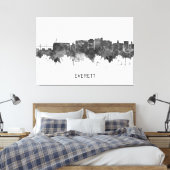 Toile Everett Washington Skyline BW (Insitu(Chambre))