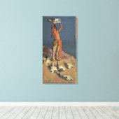 Toile Évoquer le retour du Bison par Frederic Remington (Insitu (Plancher de Bois))