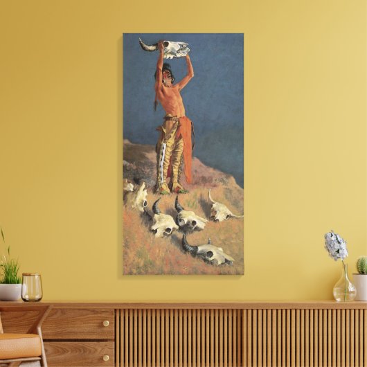Toile Évoquer le retour du Bison par Frederic Remington (Insitu(Salon))