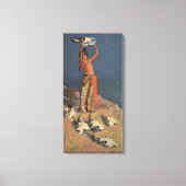 Toile Évoquer le retour du Bison par Frederic Remington (Recto)