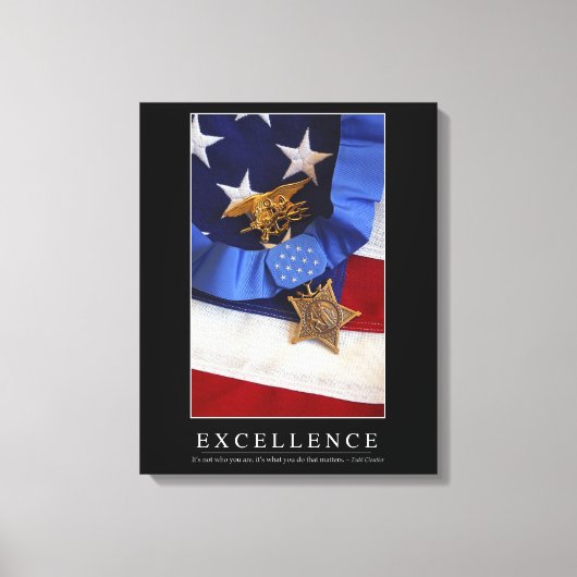 Toile Excellence : Citation inspirante (Recto)