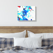 Toile Excitation Viscérale Bleu Blanc Abstrait (Insitu(Chambre))