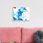 Toile Excitation Viscérale Bleu Blanc Abstrait (Insitu(Salon))