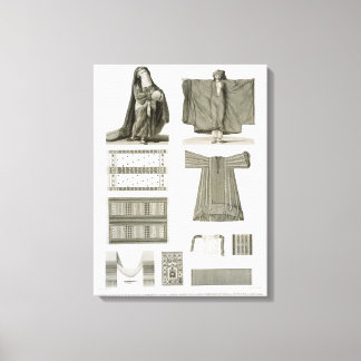 Toile Exemples de costumes égyptiens et de soie, de 'Des