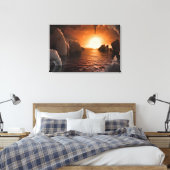 Toile Exoplanet Trappist-1f De Son Côté Nocturne Icy. (Insitu(Chambre))