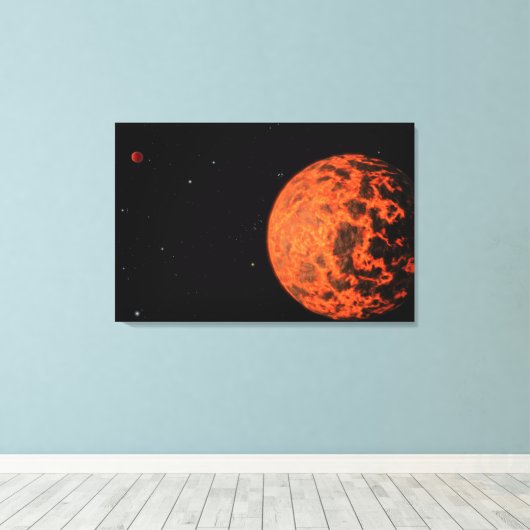 Toile Exoplanet Ucf-1.01 Orbitant Une Étoile Appelée Gj  (Insitu (Plancher de Bois))